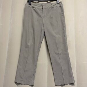 Norma Kamali Women’s Pants Size 10 Stripes Wide Straight Leg Ankle Designer